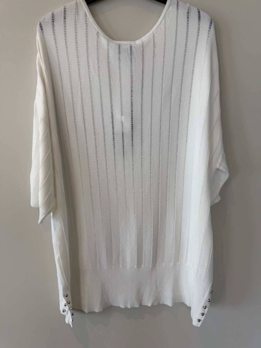 NWT Joseph Ribkoff Vanilla Knit Top XL Stud Detail - Picture 3 of 8